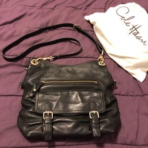 Cole Haan Bailey Convertible Hobo black leather